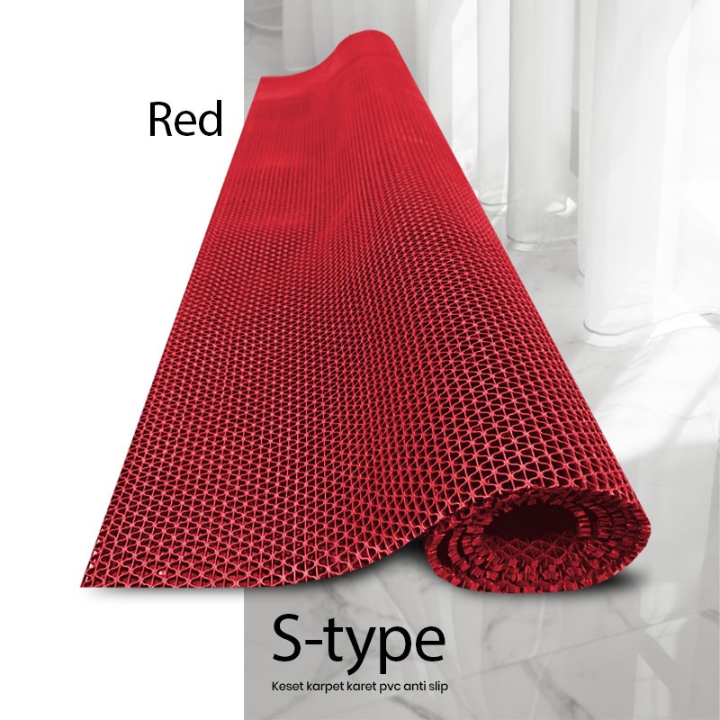 Karpet Stype Lebar 1.2m | S Type | Anti Slip | Meteran