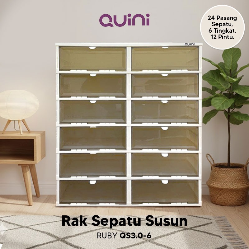 Quini Ruby Kabinet Sepatu 3/6/9 Tingkat. Rak Sepatu / Lemari Lipat V3.0net Sepatu 3/6/9 Tingkat. Rak Sepatu / Lemari Lipat V3.0