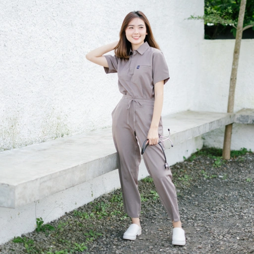 Image of Cardinal - Polo Short Sleeve Set (Regular Pants) - Ash Brown