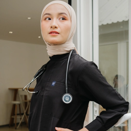 Image of First Line - Mandarin Long Sleeve Set (Reguler Pants) - Black
