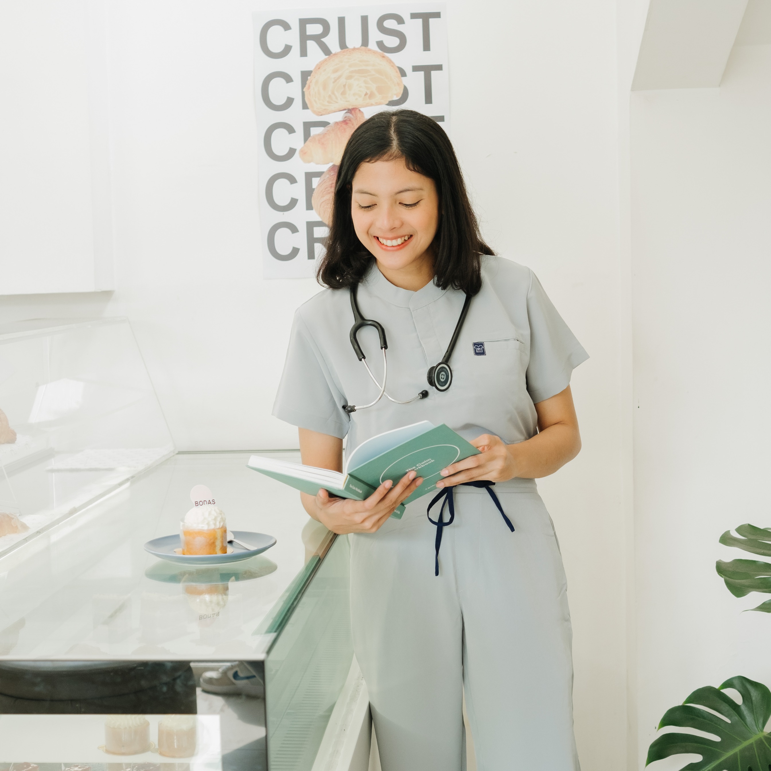 First Line - Mandarin Short Sleeve Set (Regular Pants) - Dusty Mint