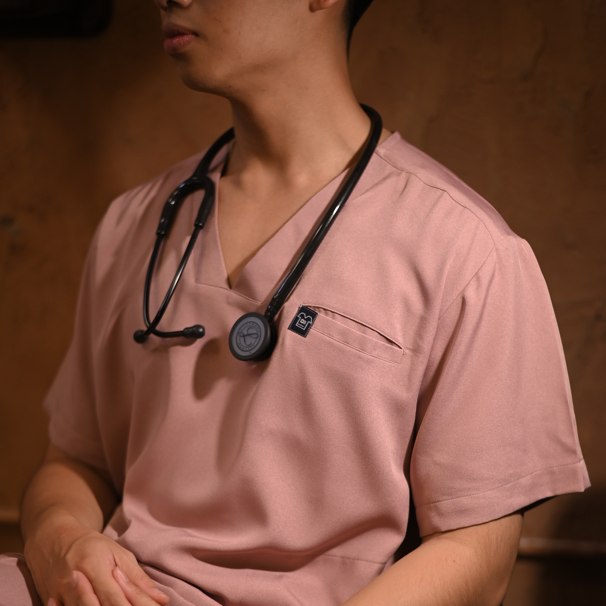 Empirical - V neck Short Sleeve Set (Slim Fit Pants) - Lilac
