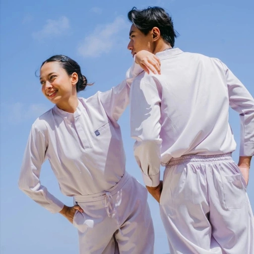 Image of Cardinal - Mandarin Long Sleeve Set (Regular Pants) - Orchid Lite