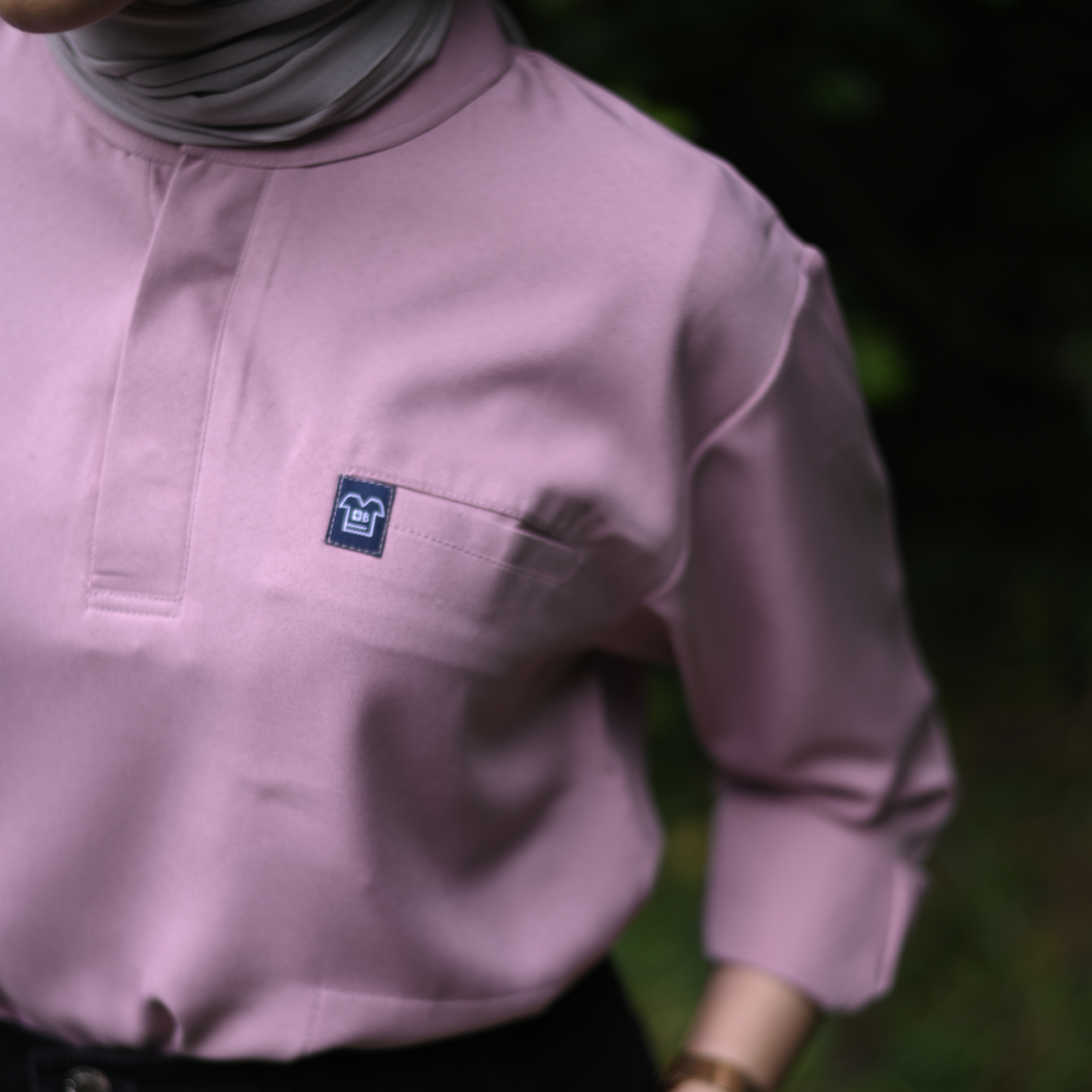 Empirical - Mandarin Long Sleeve TOP - Lilac