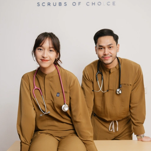 Image of First Line - Mandarin Long Sleeve Set (Reguler Pants) - Autumn Brown