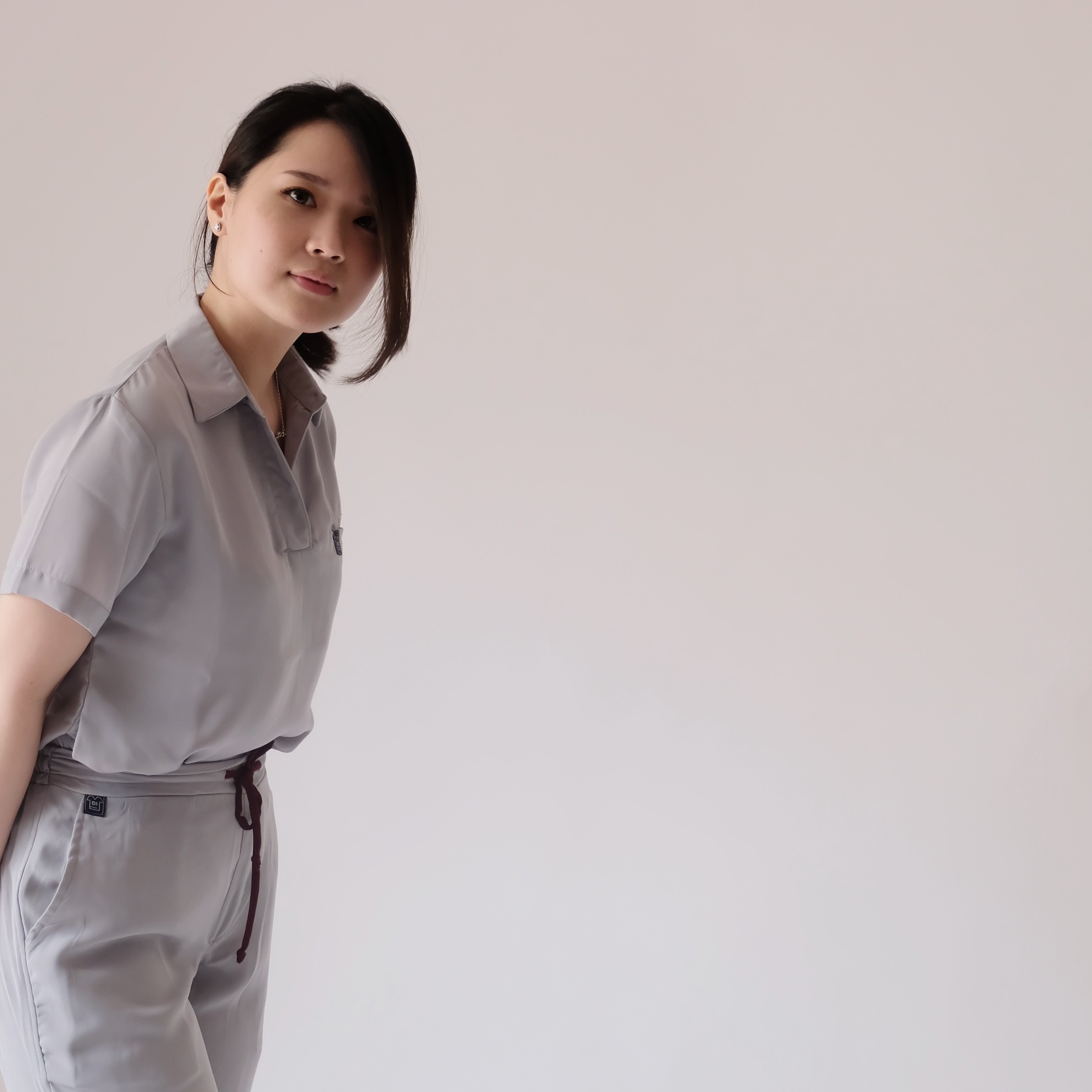 First Line - Polo Short Sleeve Set (Regular Pants) - Grey