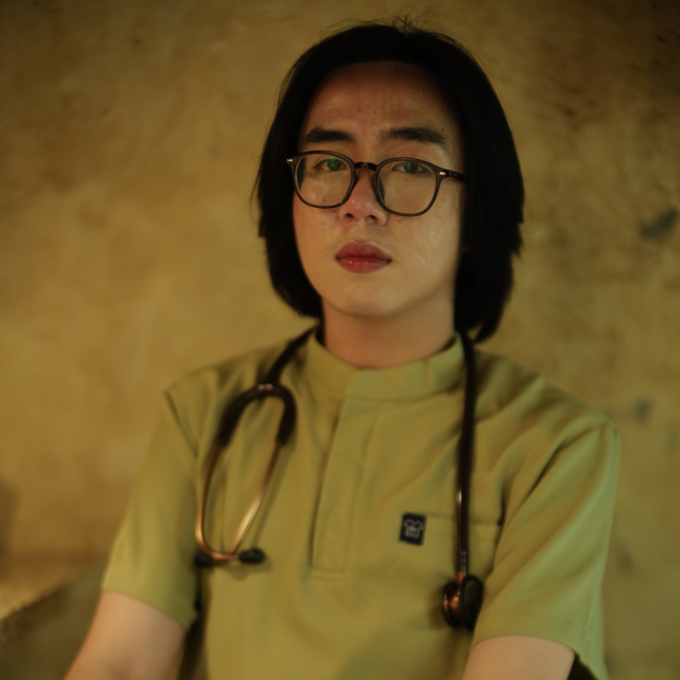 Empirical - Mandarin Short Sleeve Set (Regular Pants) - Green Tea