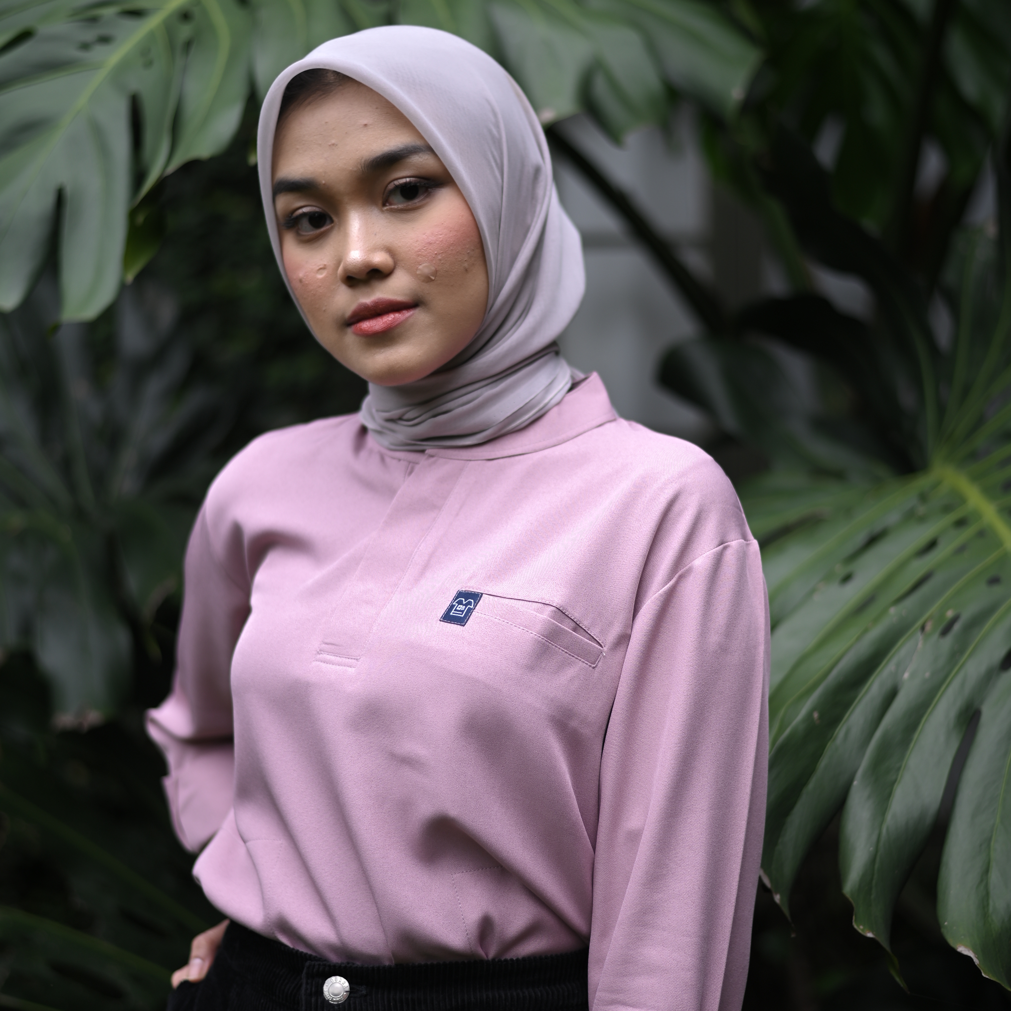 Empirical - Mandarin Long Sleeve TOP - Lilac