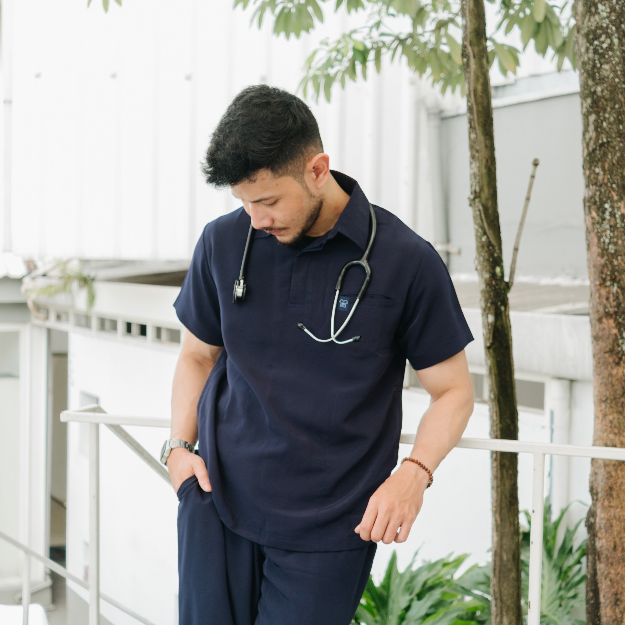 First Line - Polo Short Sleeve Set (Regular Pants) - Dark Blue