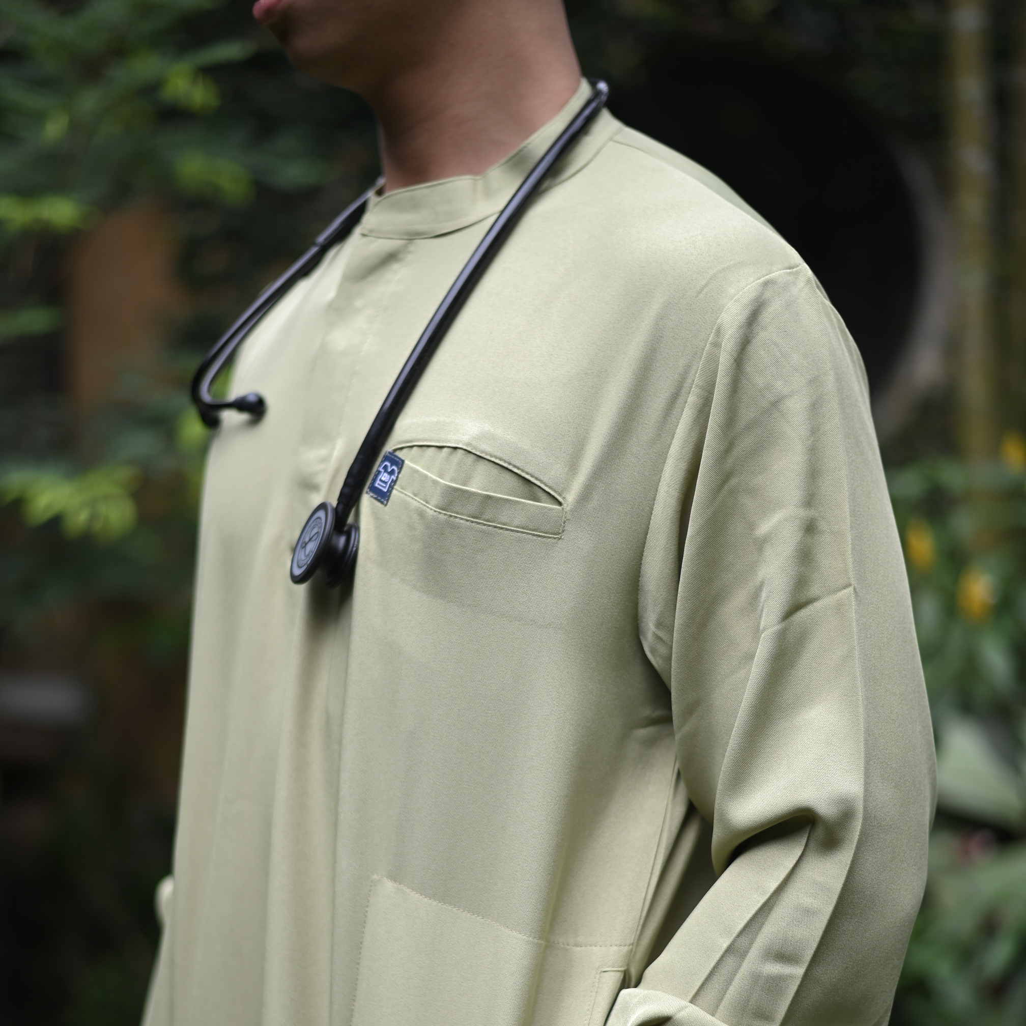Empirical - Mandarin Long Sleeve TOP - Green Tea