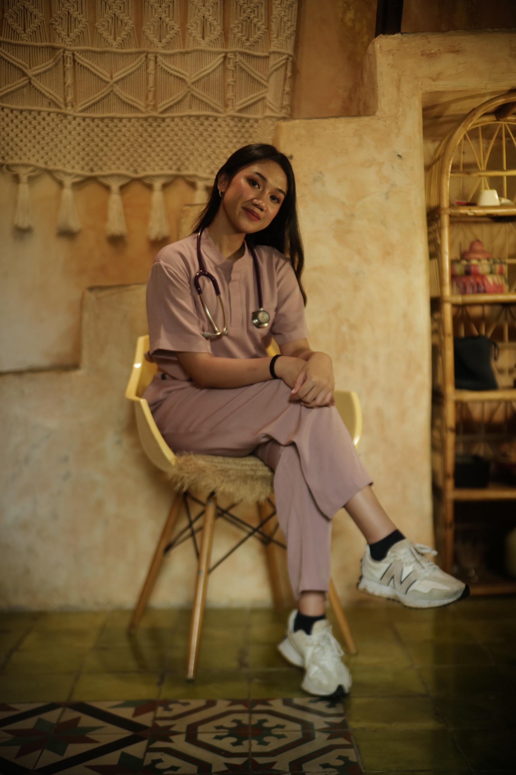 Empirical - Mandarin Short Sleeve Set (Regular Pants) - Lilac
