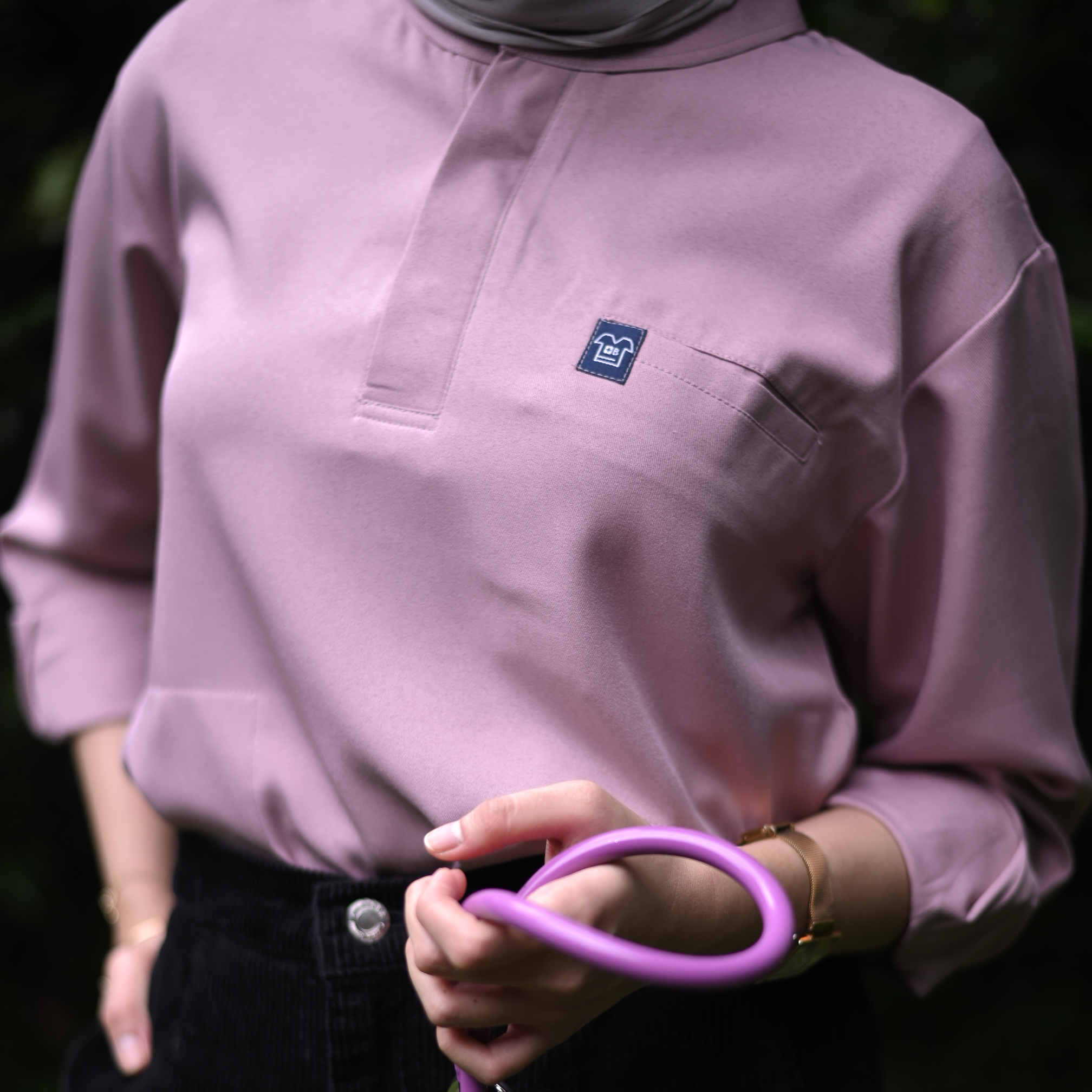 Empirical - Mandarin Long Sleeve TOP - Lilac