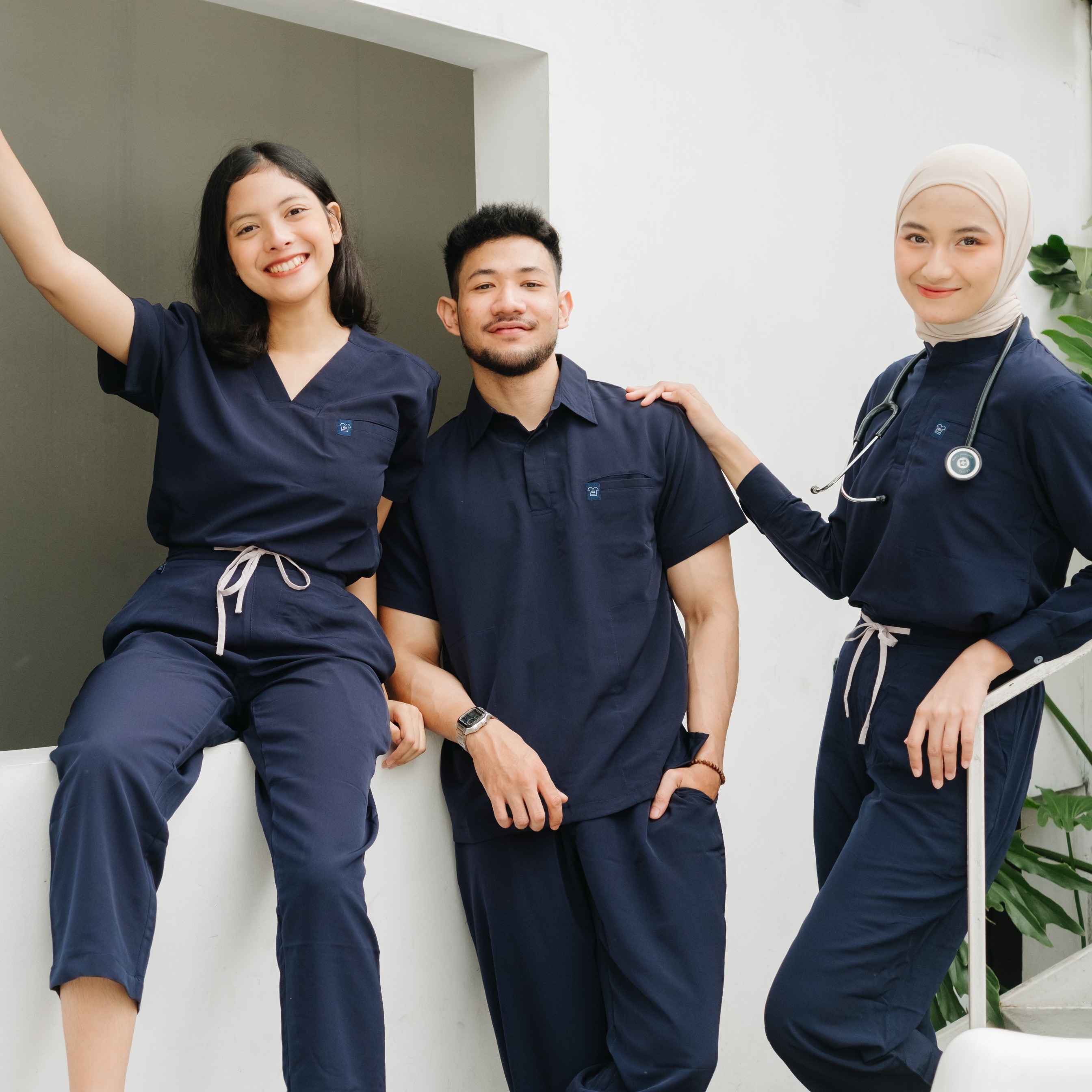 First Line - Polo Short Sleeve Set (Regular Pants) - Dark Blue