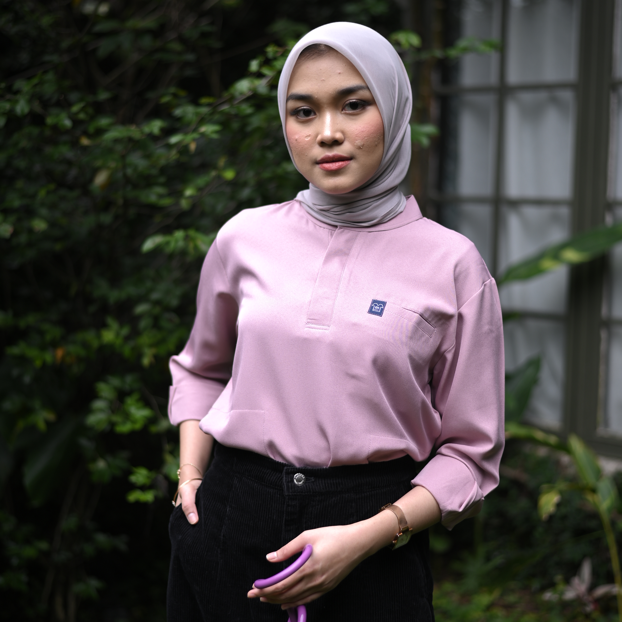 Empirical - Mandarin Long Sleeve TOP - Lilac