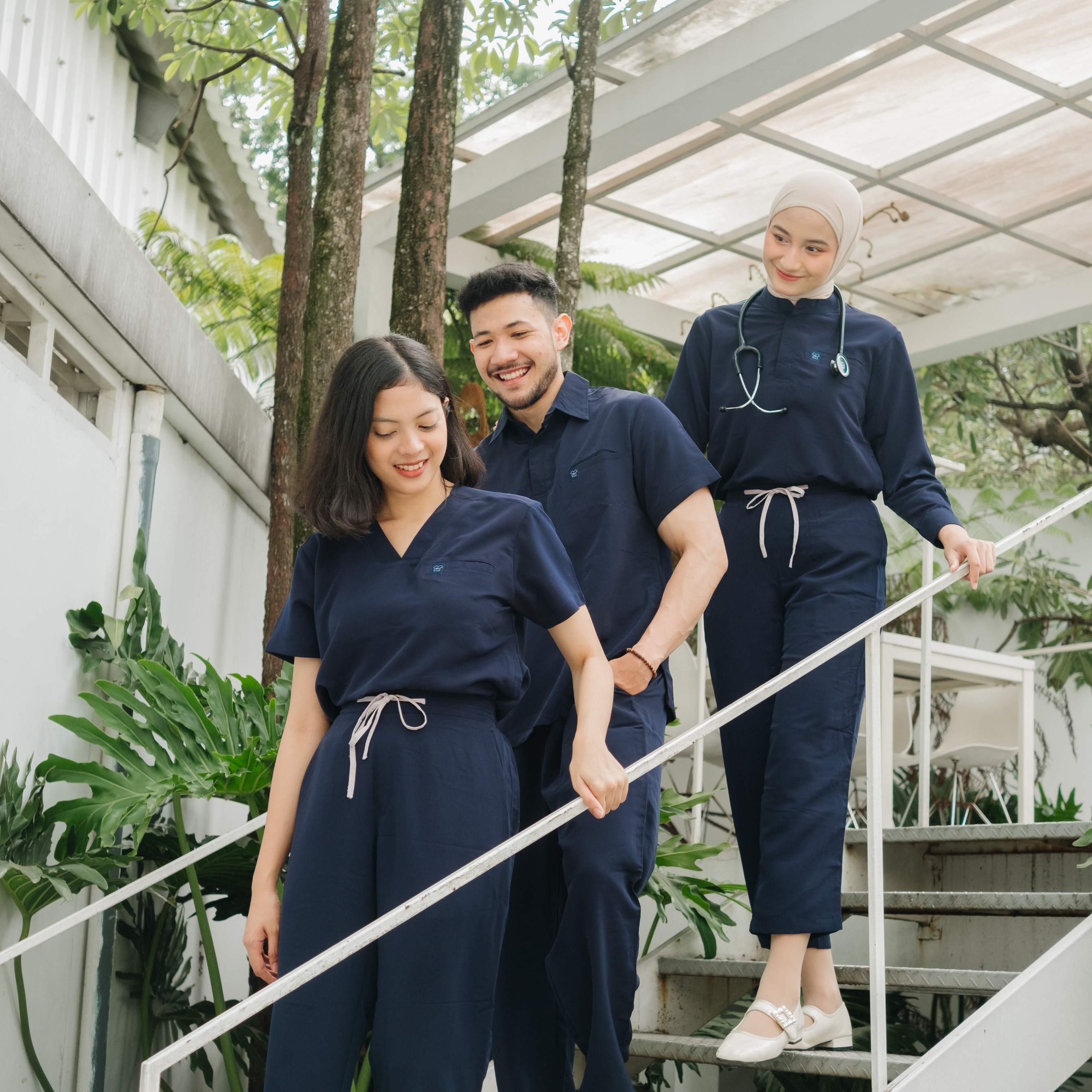 First Line - Polo Short Sleeve Set (Regular Pants) - Dark Blue
