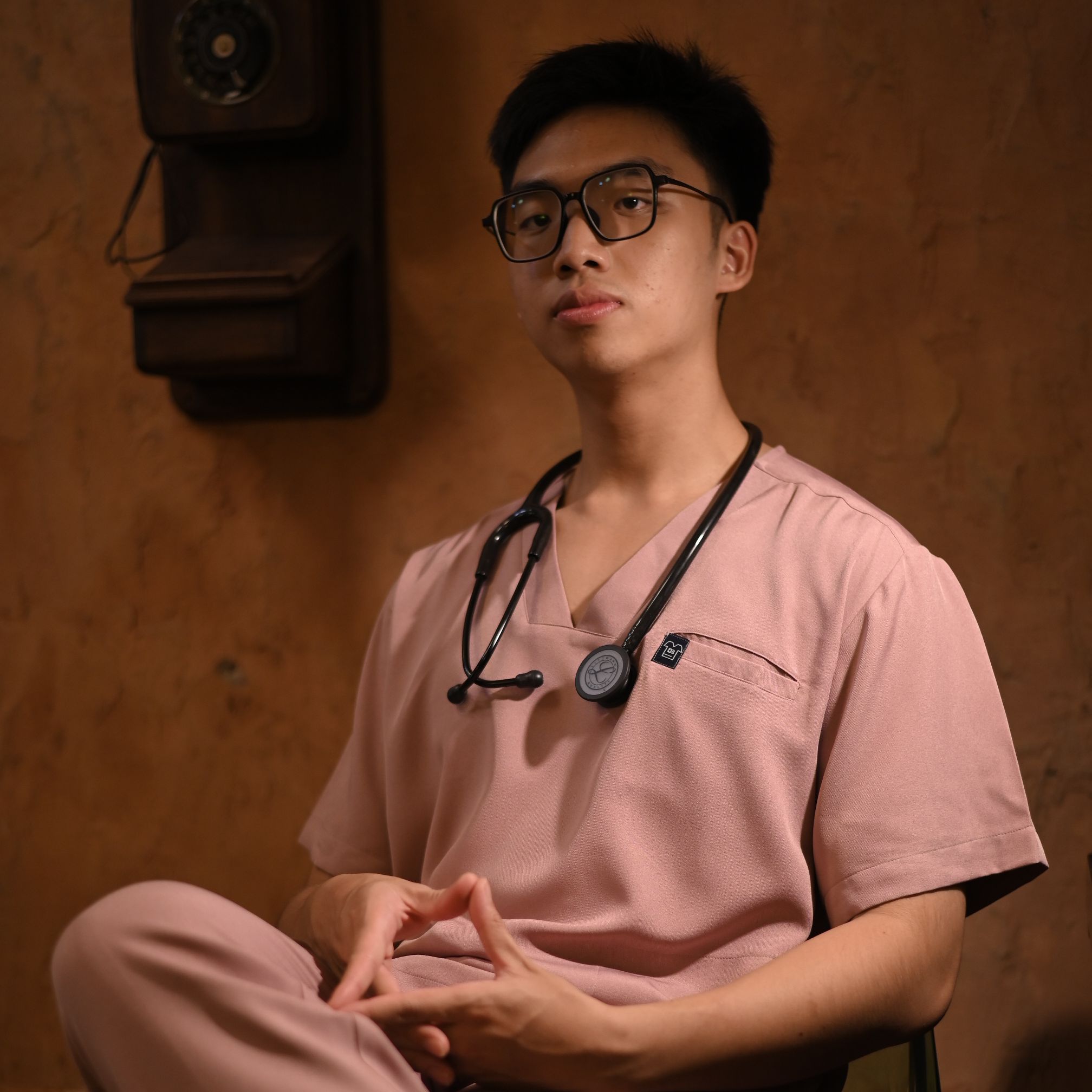 Empirical - V neck Short Sleeve Set (Slim Fit Pants) - Lilac