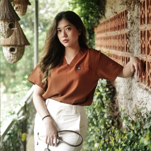 Image of Empirical - VNECK Short Sleeve TOP - Caramel