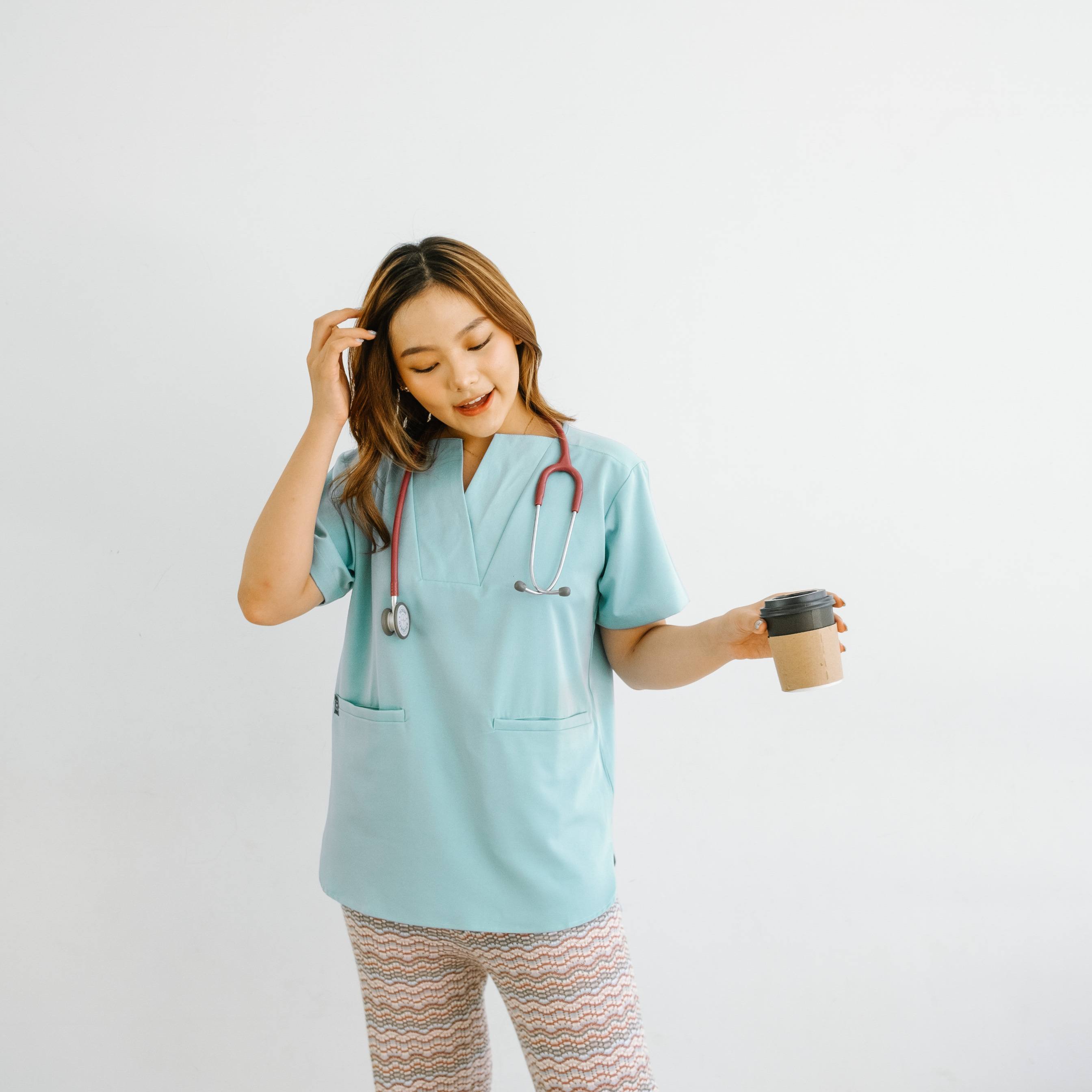 Cardinal - Buttoned 01 Short Sleeve Top - Turquoise