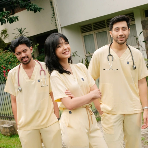 Image of Empirical - VNECK Short Sleeve Set (Slim Fit Pants) - Lemon Chiffon