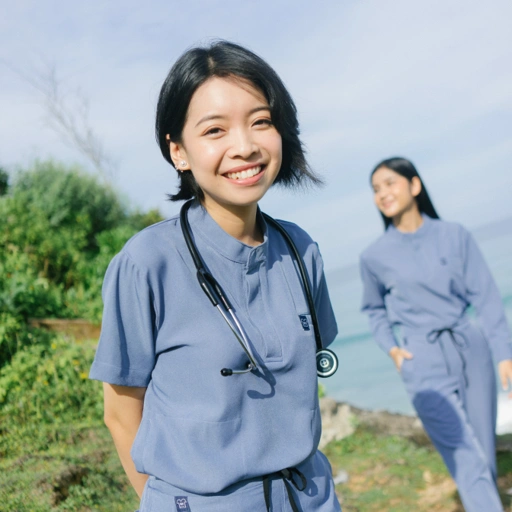 Image of Empirical - Mandarin Short Sleeve Set (Regular Pants) - Airy Blue