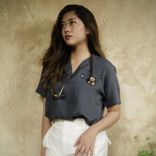 Image of Empirical - VNECK Short Sleeve TOP - Dark Grey