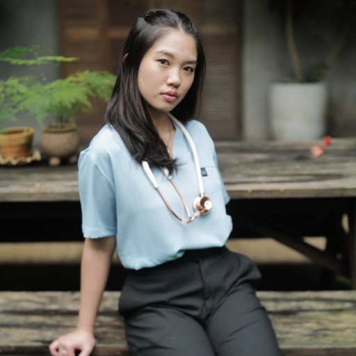 Image of Empirical - VNECK Short Sleeve TOP - Light Blue