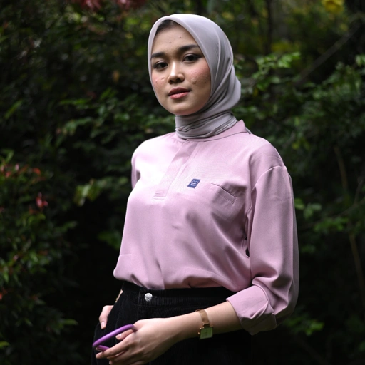 Image of Empirical - Mandarin Long Sleeve TOP - Lilac