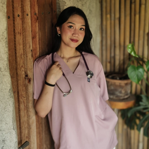 Image of Empirical - V neck Short Sleeve Set TOP - Lilac