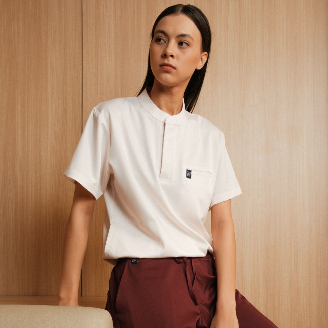 Cardinal - Mandarin Plus Short Sleeve Set (Regular Pants) - Fire