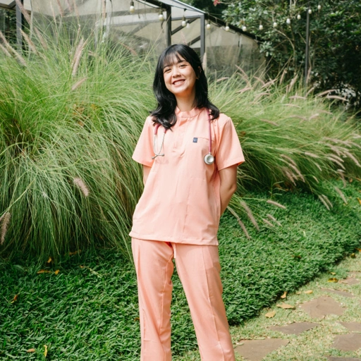 Image of Cardinal - Mandarin Short Sleeve Set (Regular Pants) - Coral