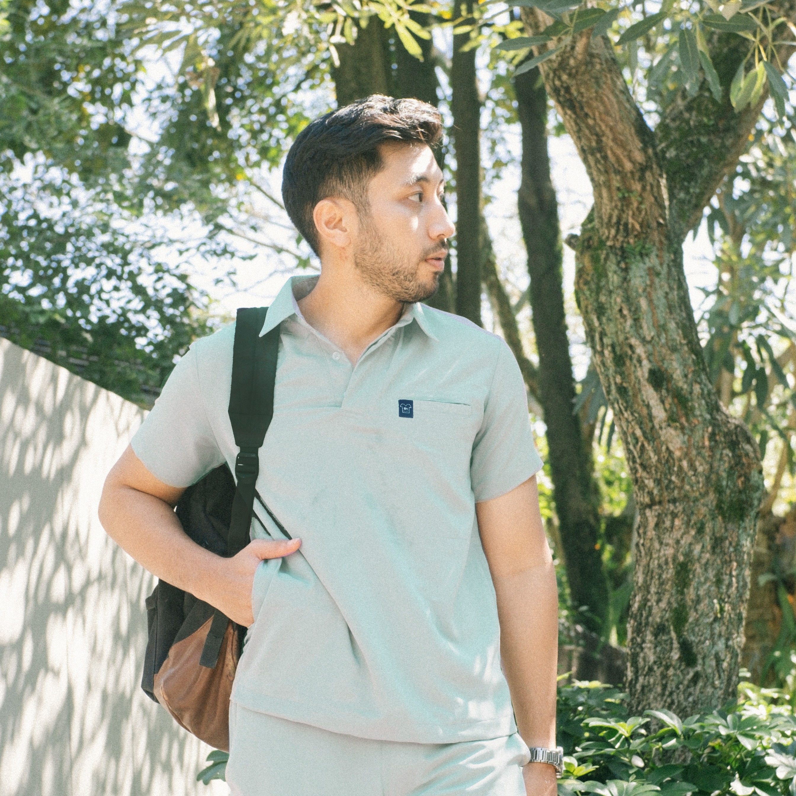 First Line - Polo Short Sleeve Set (Regular Pants) - Dusty Mint