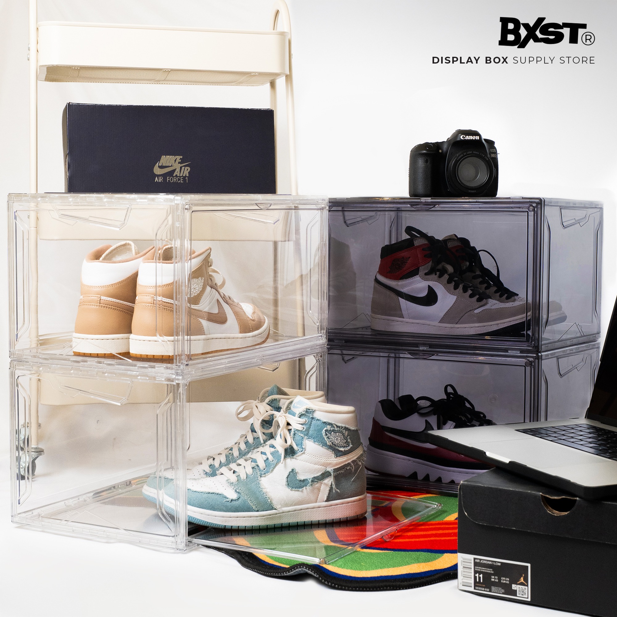 「CRYSTAL」SHOE BOX SIDE DROP CLEAR