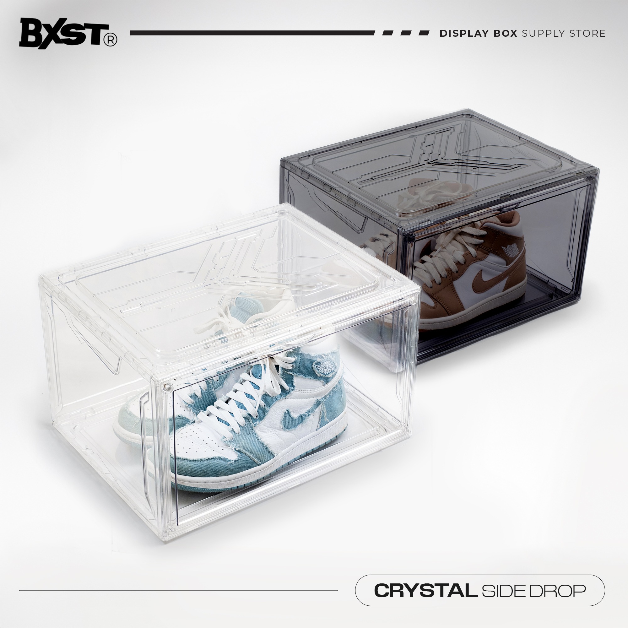 「CRYSTAL」SHOE BOX SIDE DROP - DARK