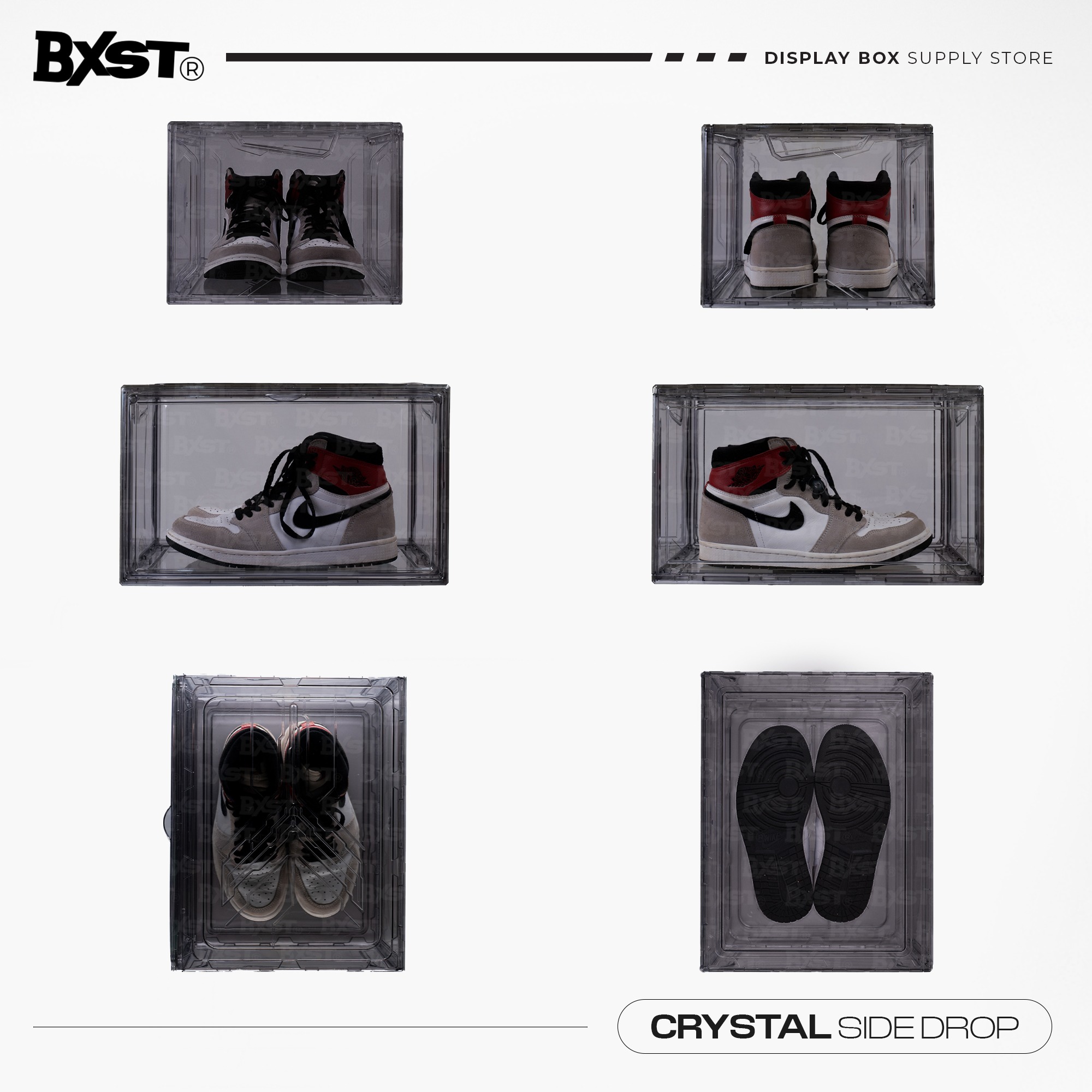「CRYSTAL」SHOE BOX SIDE DROP - DARK