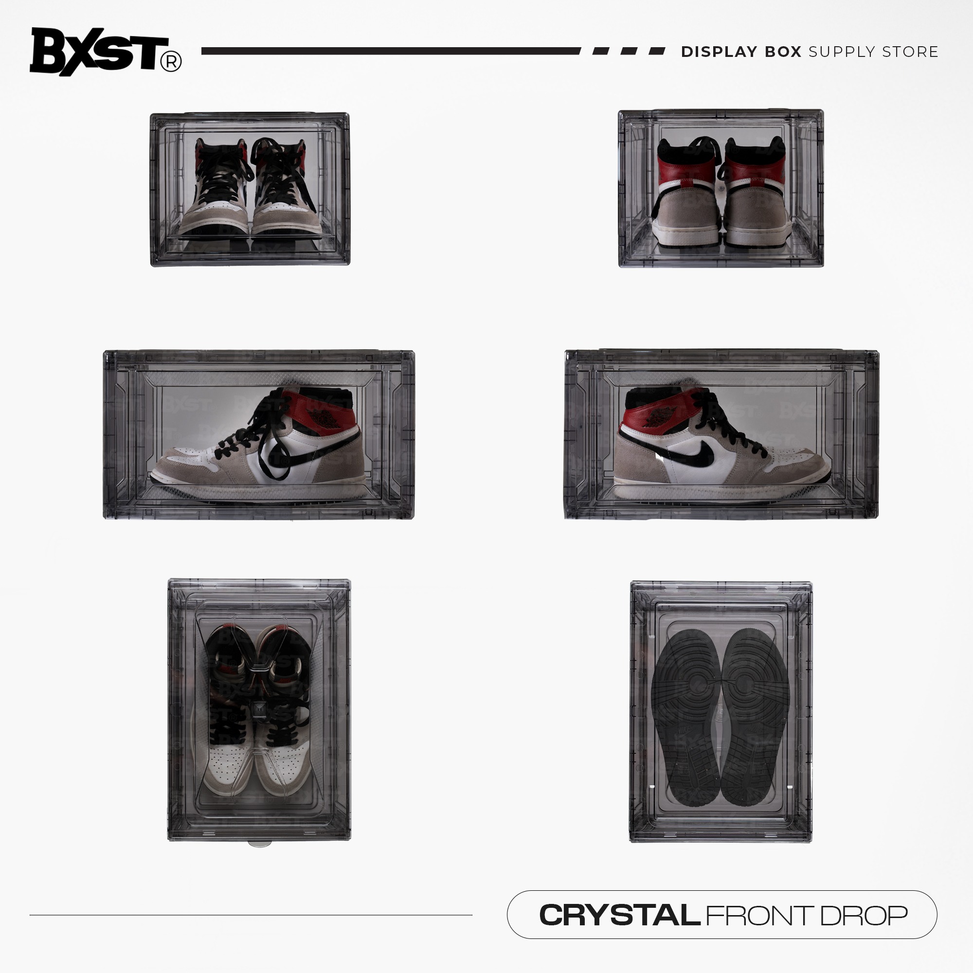 「CRYSTAL」SHOE BOX FRONT DROP - DARK