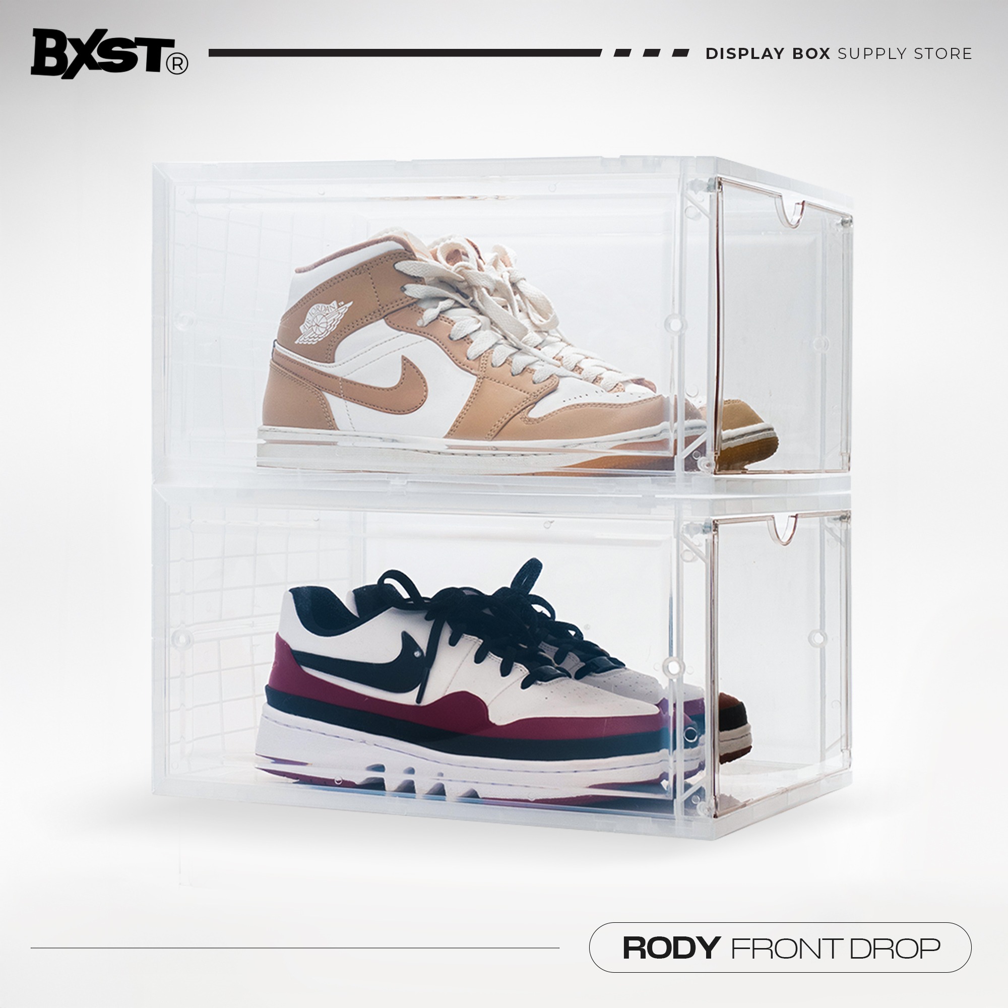 「RODY」SHOE BOX FRONT DROP - TRANSPARENT
