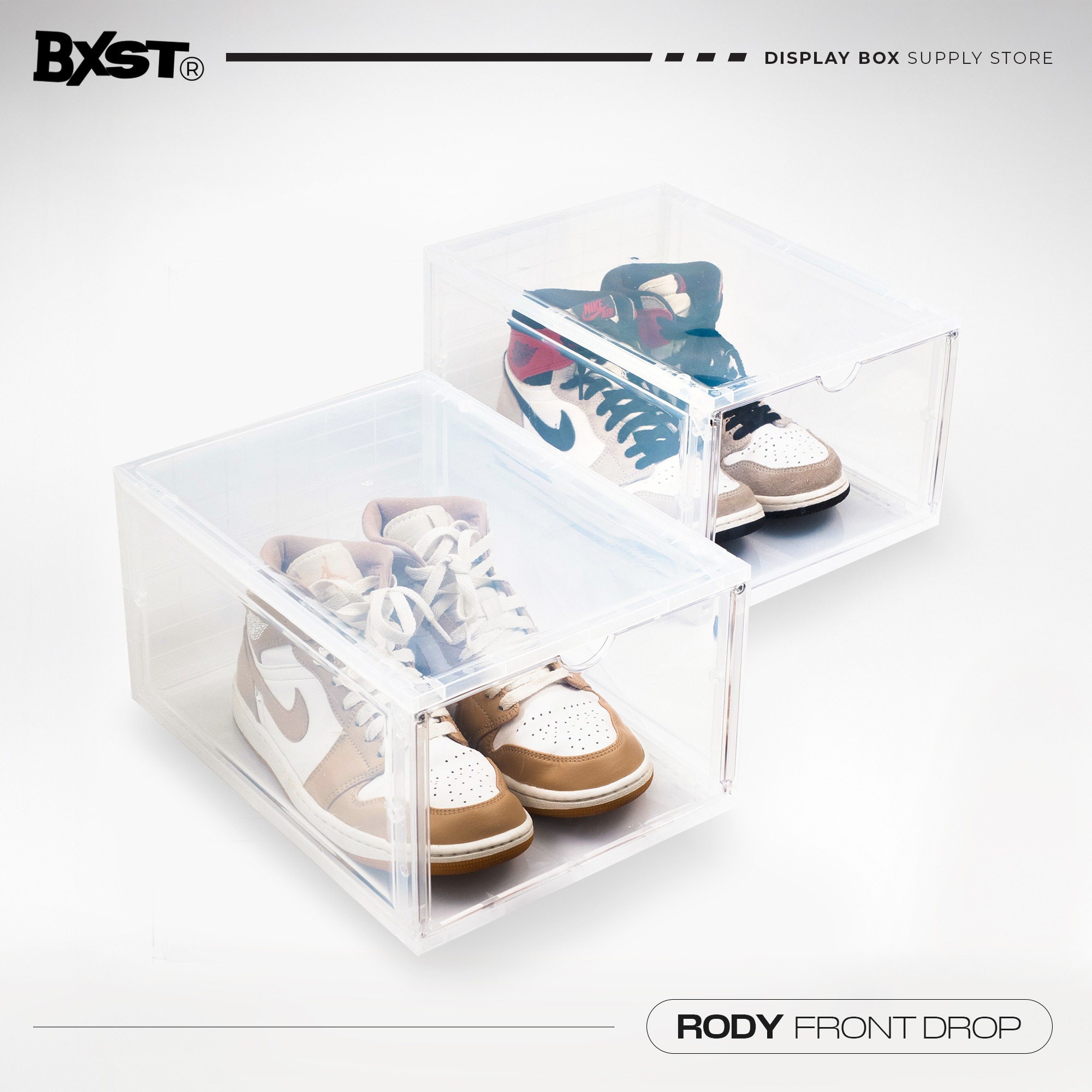 「RODY」SHOE BOX FRONT DROP - TRANSPARENT