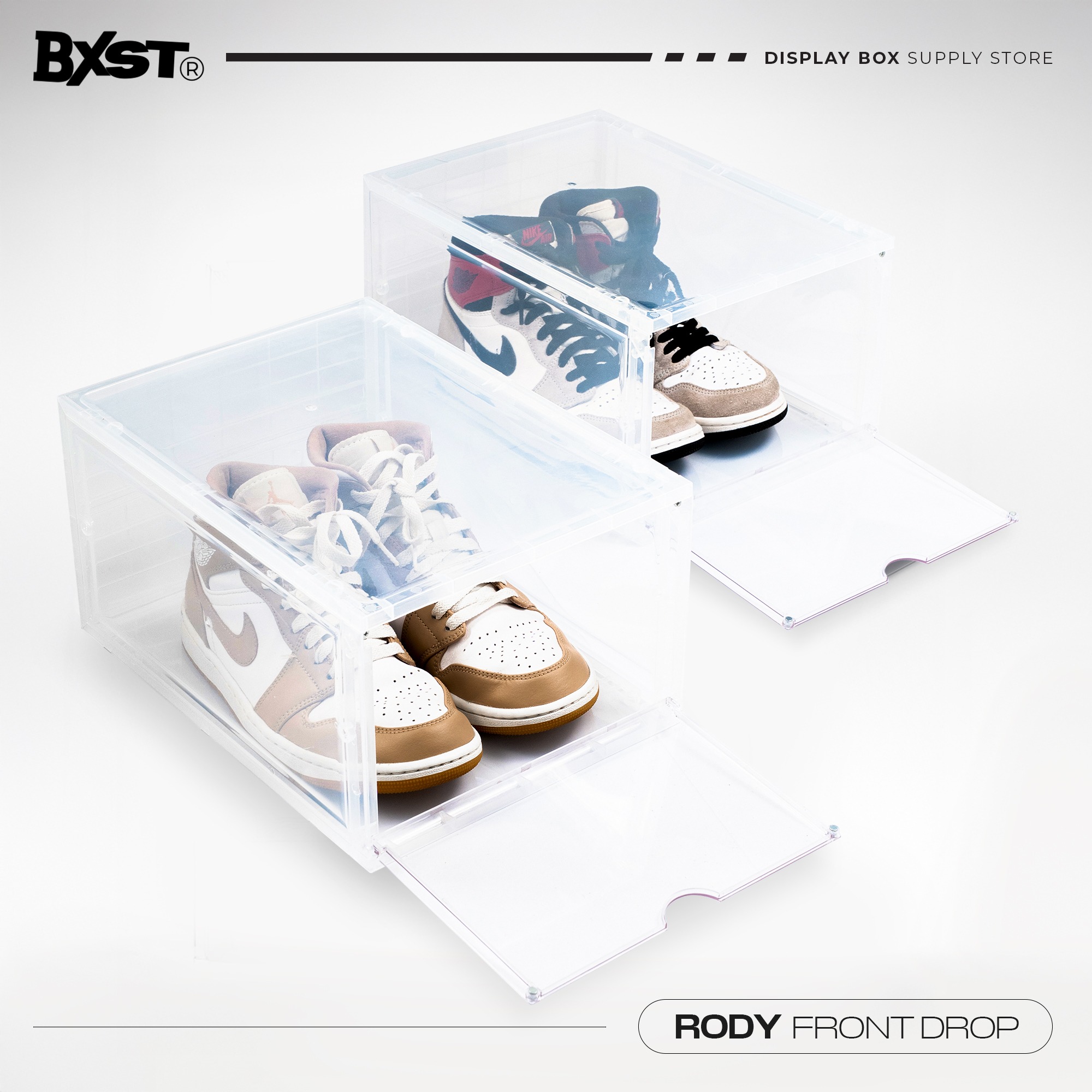 「RODY」SHOE BOX FRONT DROP - TRANSPARENT