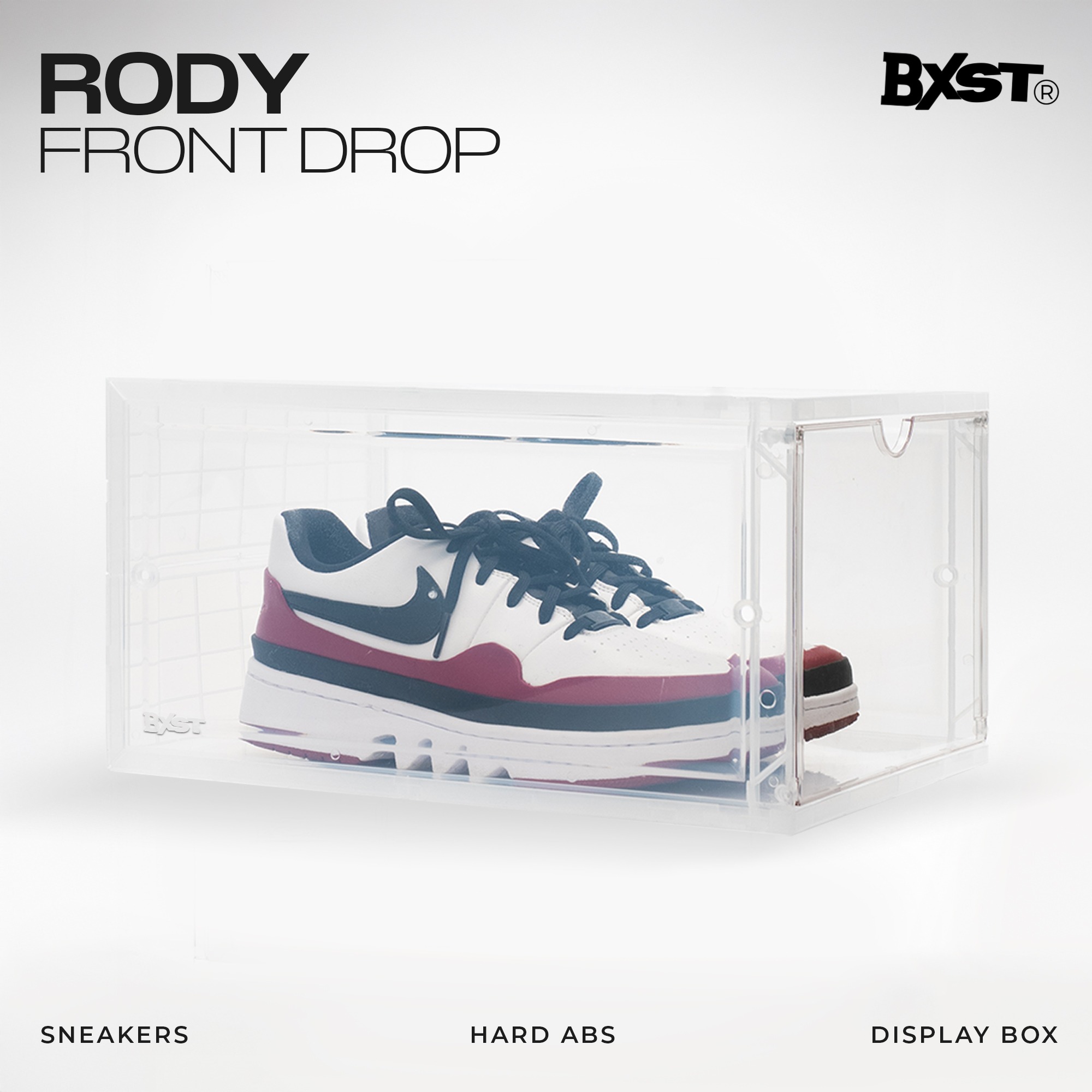 「RODY」SHOE BOX FRONT DROP - TRANSPARENT
