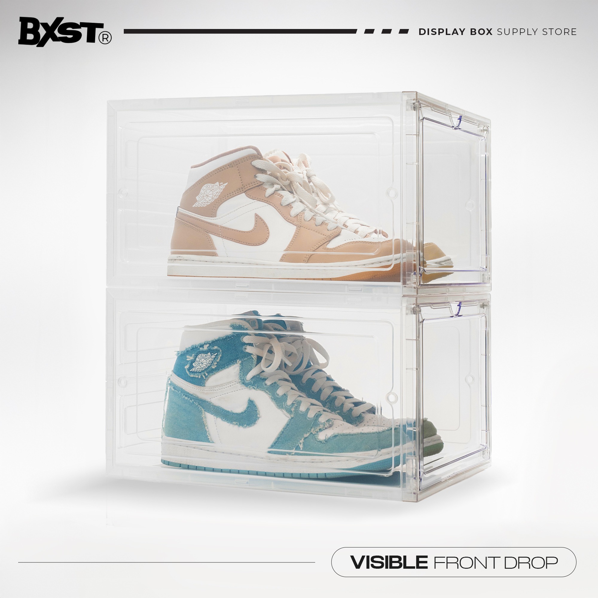 「VISIBLE」SHOE BOX FRONT DROP - CLEAR