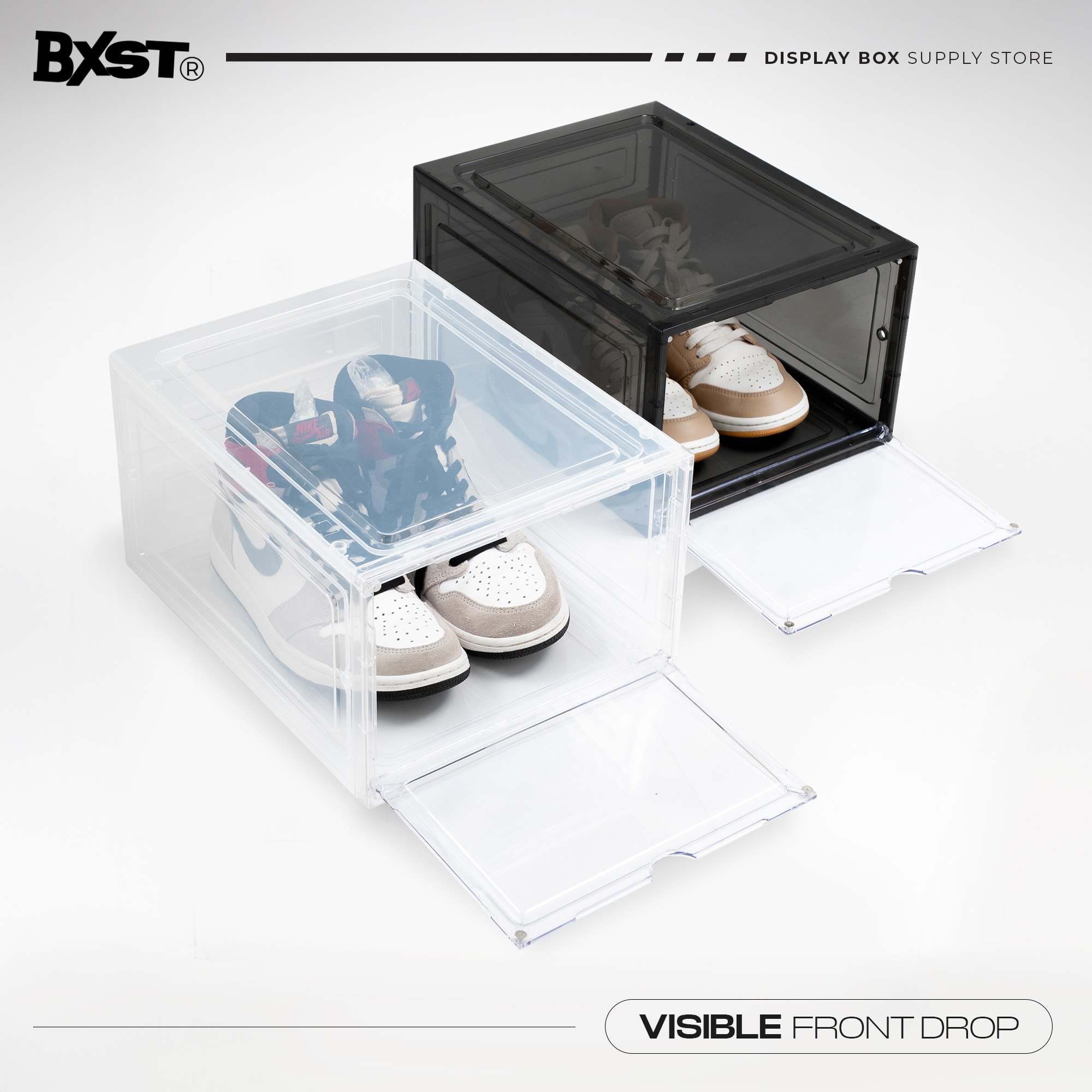 「VISIBLE」SHOE BOX FRONT DROP - SMOKE