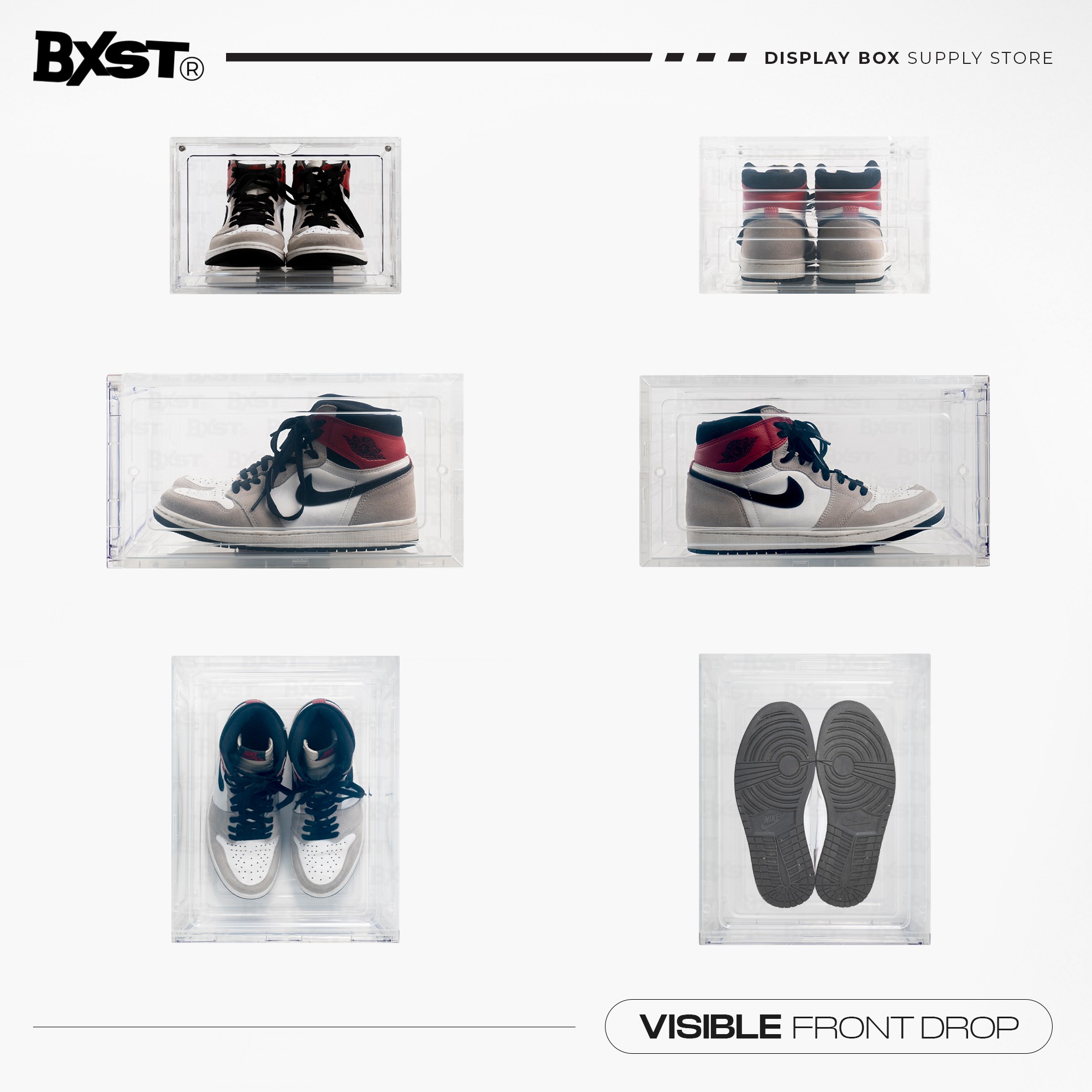 「VISIBLE」SHOE BOX FRONT DROP - CLEAR
