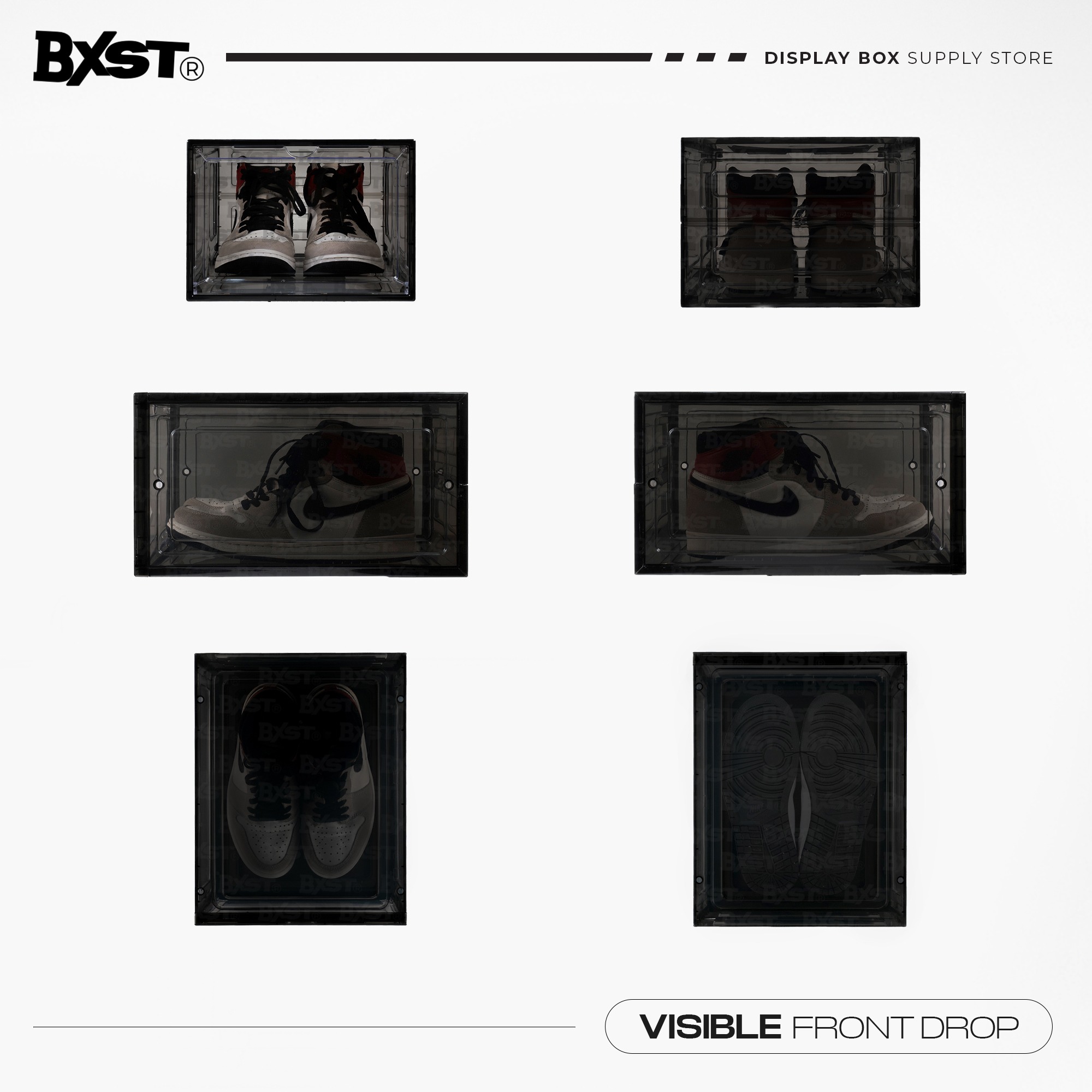 「VISIBLE」SHOE BOX FRONT DROP - SMOKE