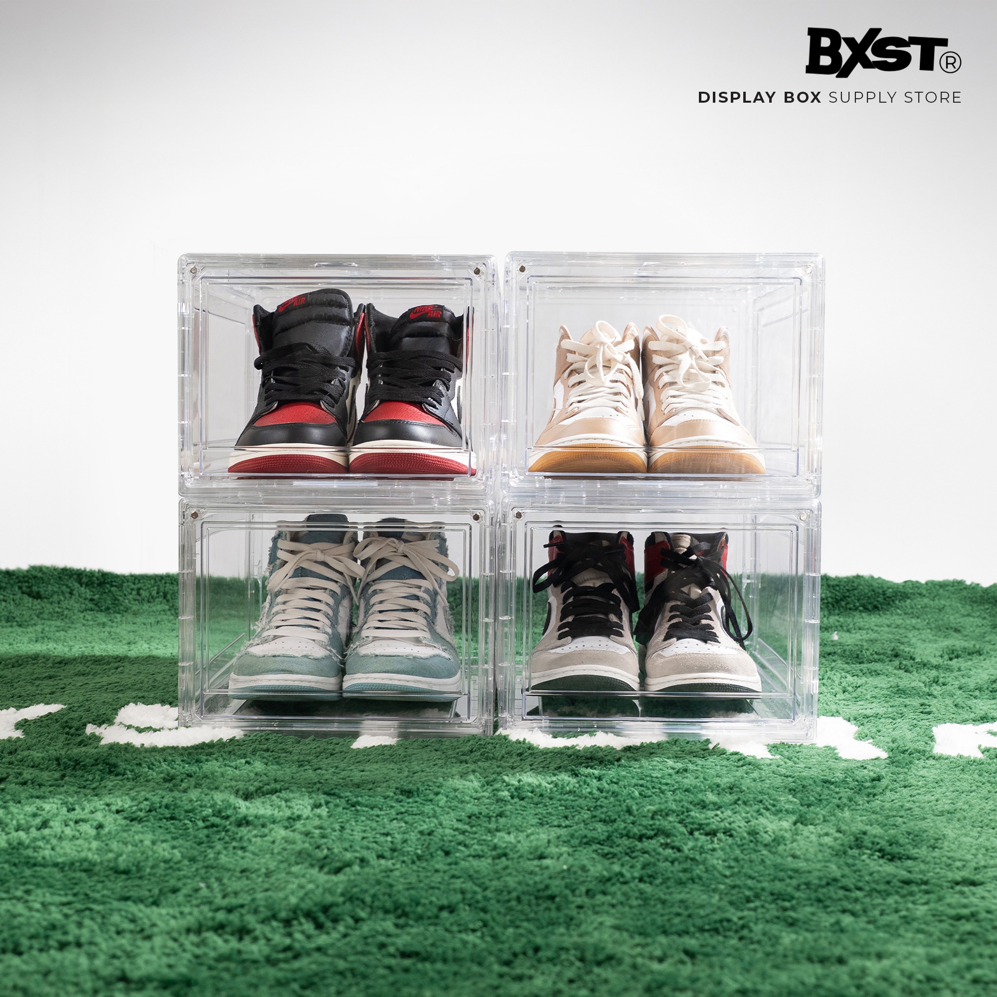 「CRYSTAL」SHOE BOX FRONT DROP - CLEAR