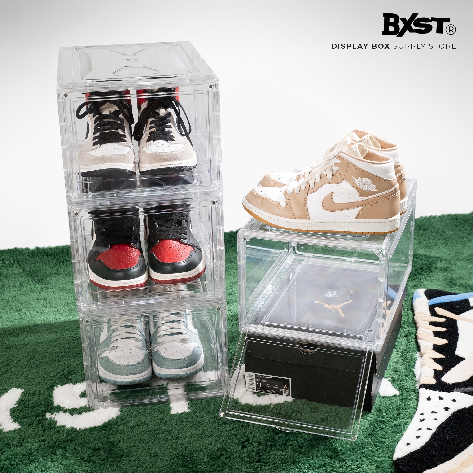 「CRYSTAL」SHOE BOX FRONT DROP - CLEAR