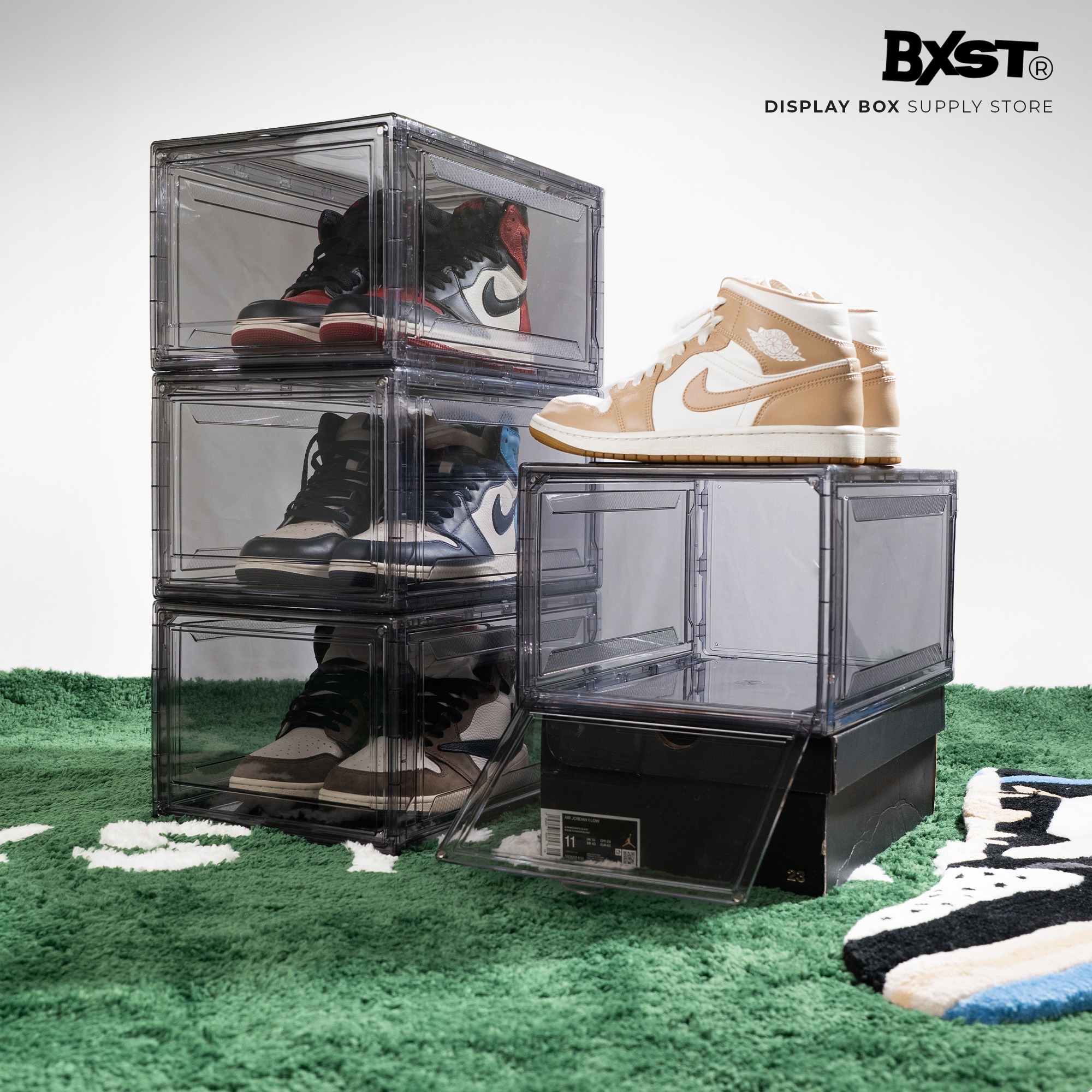 「CRYSTAL」SHOE BOX FRONT DROP - DARK