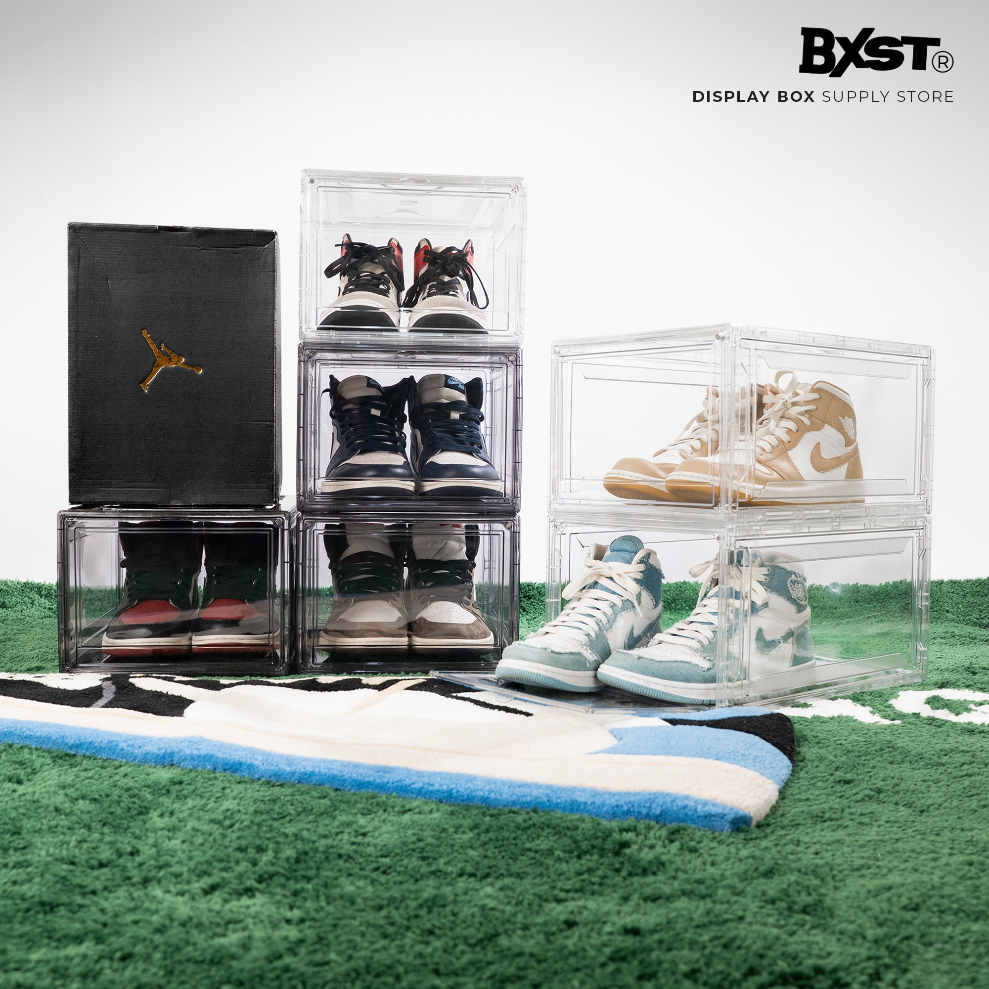 「CRYSTAL」SHOE BOX FRONT DROP - CLEAR
