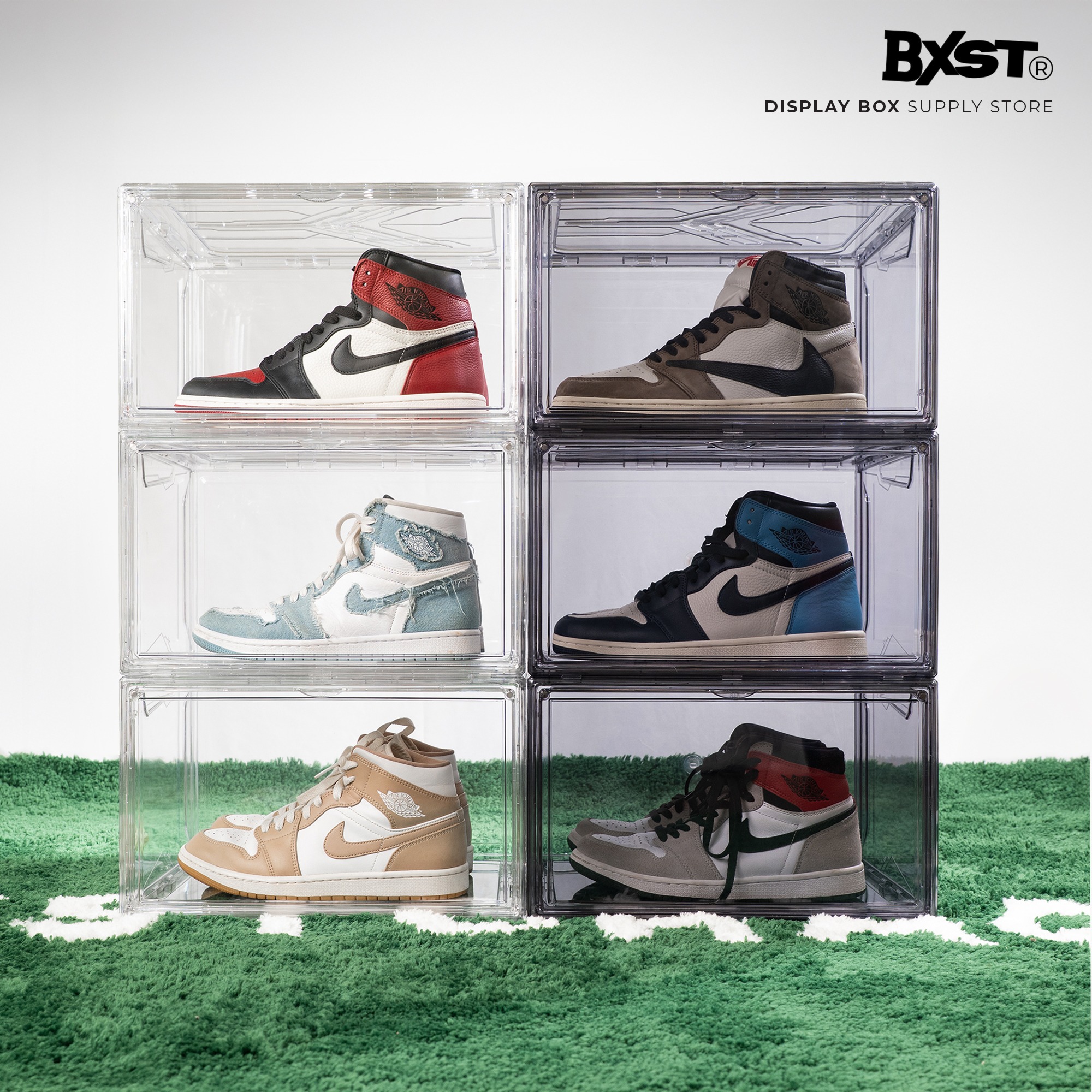 「CRYSTAL」SHOE BOX SIDE DROP CLEAR