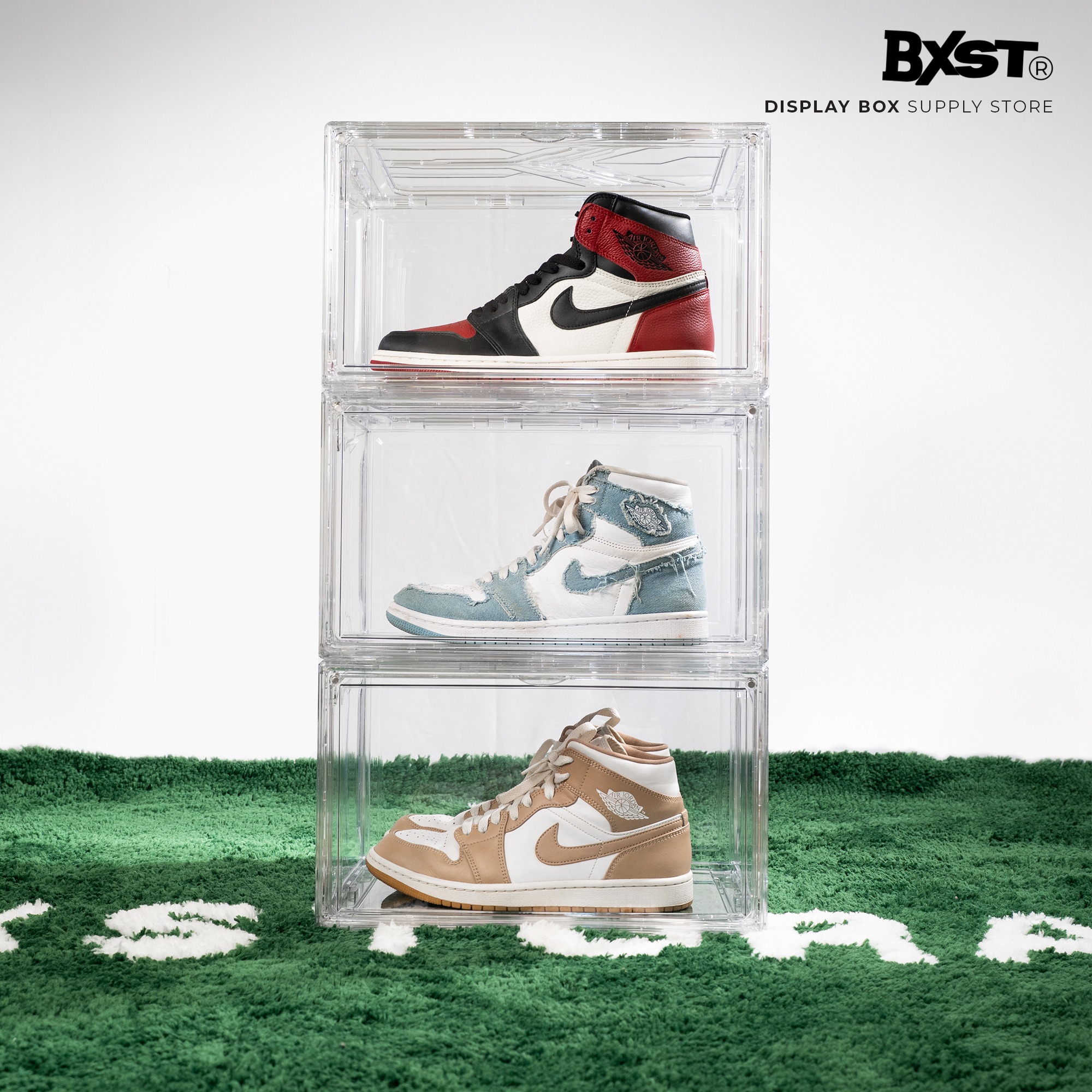 「CRYSTAL」SHOE BOX SIDE DROP CLEAR