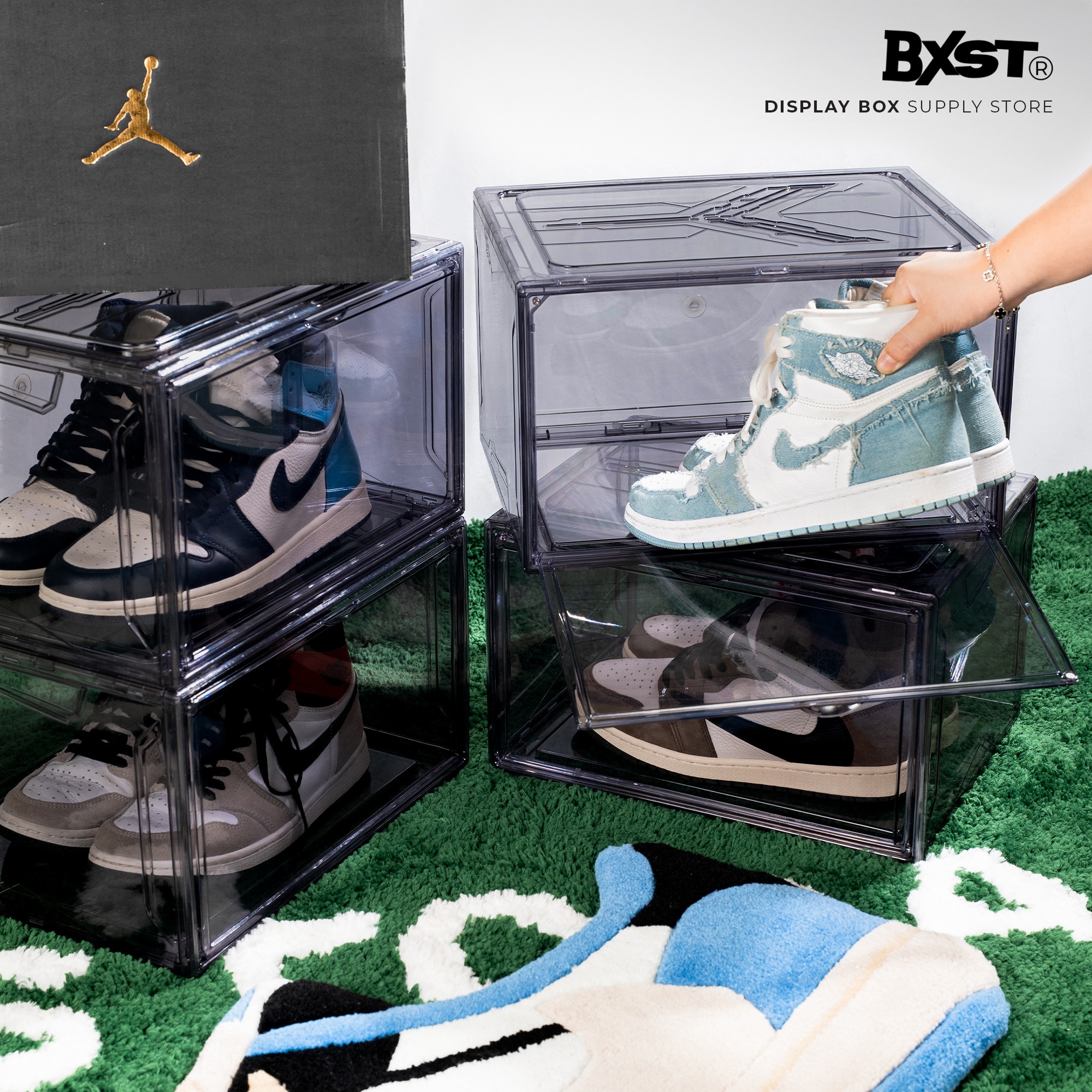 「CRYSTAL」SHOE BOX SIDE DROP - DARK